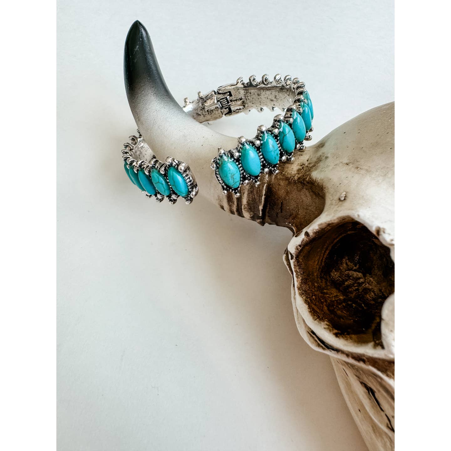 Preorder: Western Oval Stone Hinge Bracelet