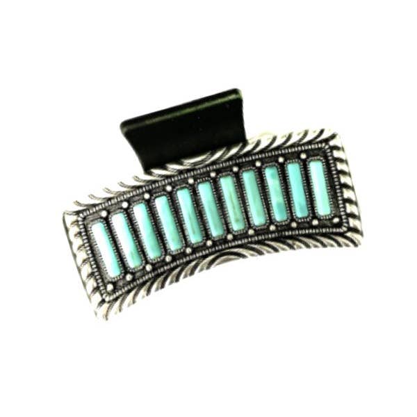 PREORDER Turquoise Stone Claw Clip