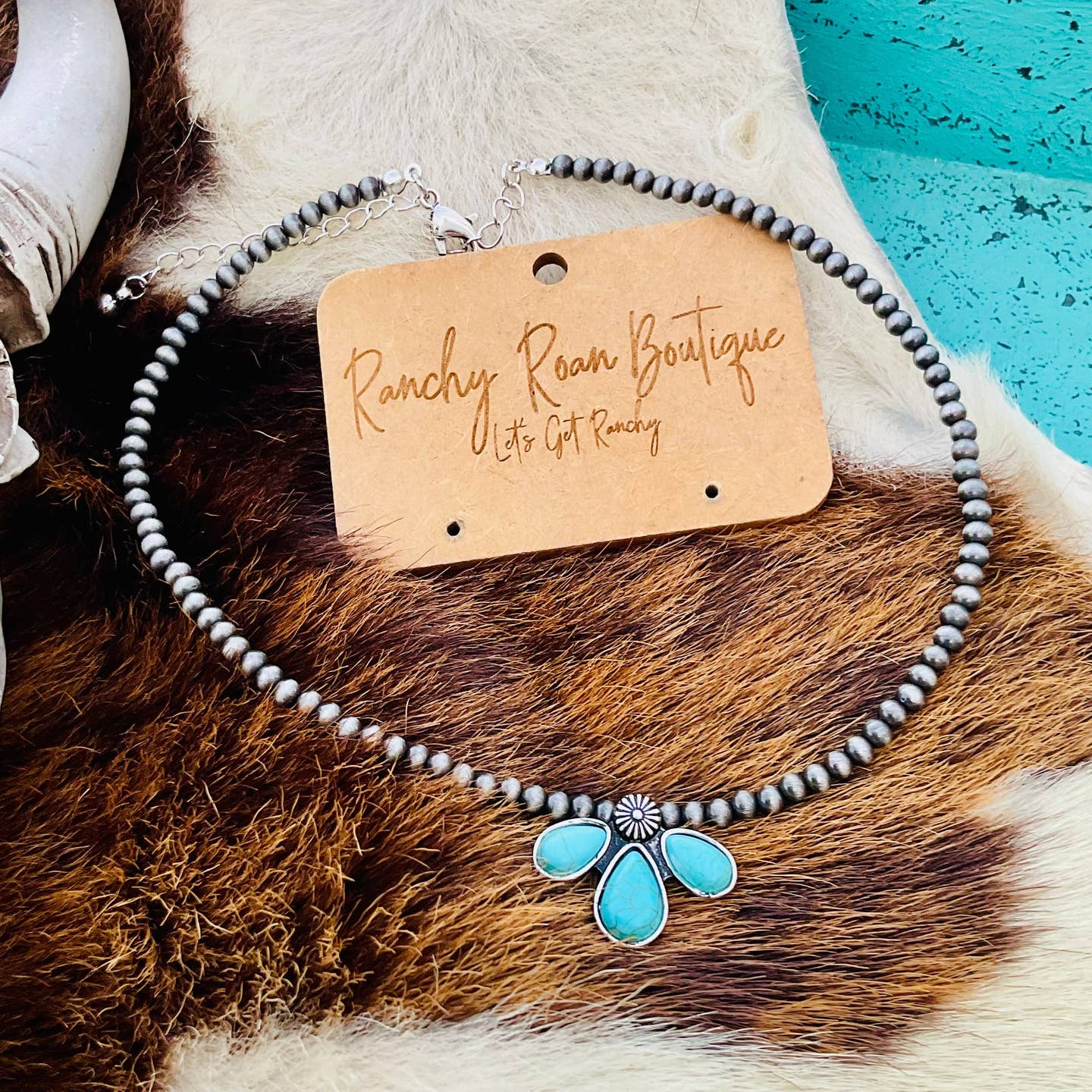 Preorder: Western Half Concho Stone Choker Necklace