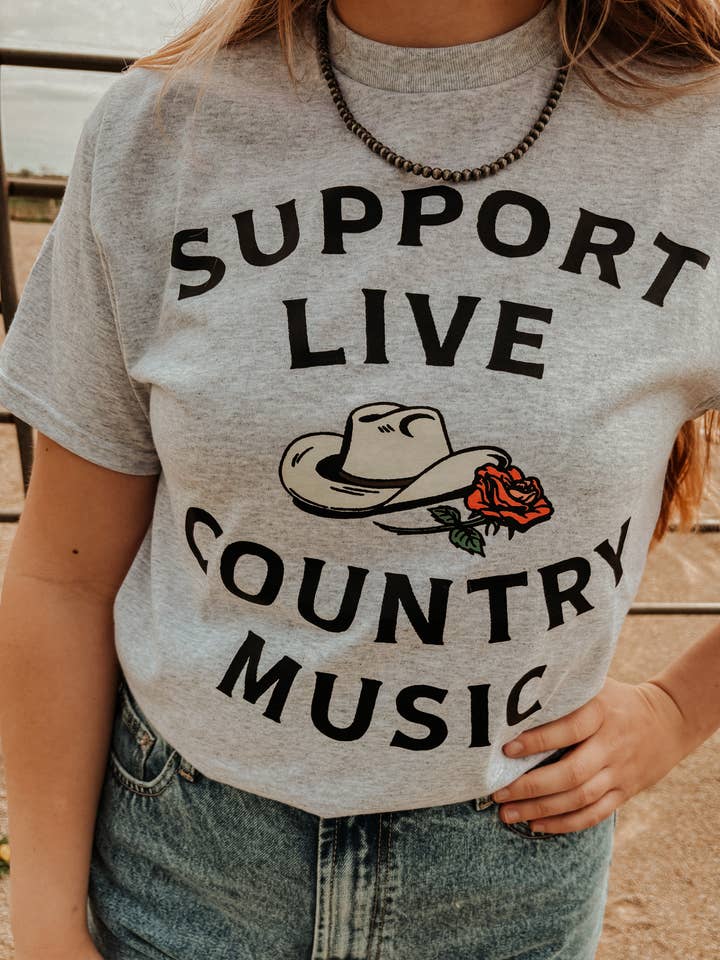 Support Live Country Music Tee
