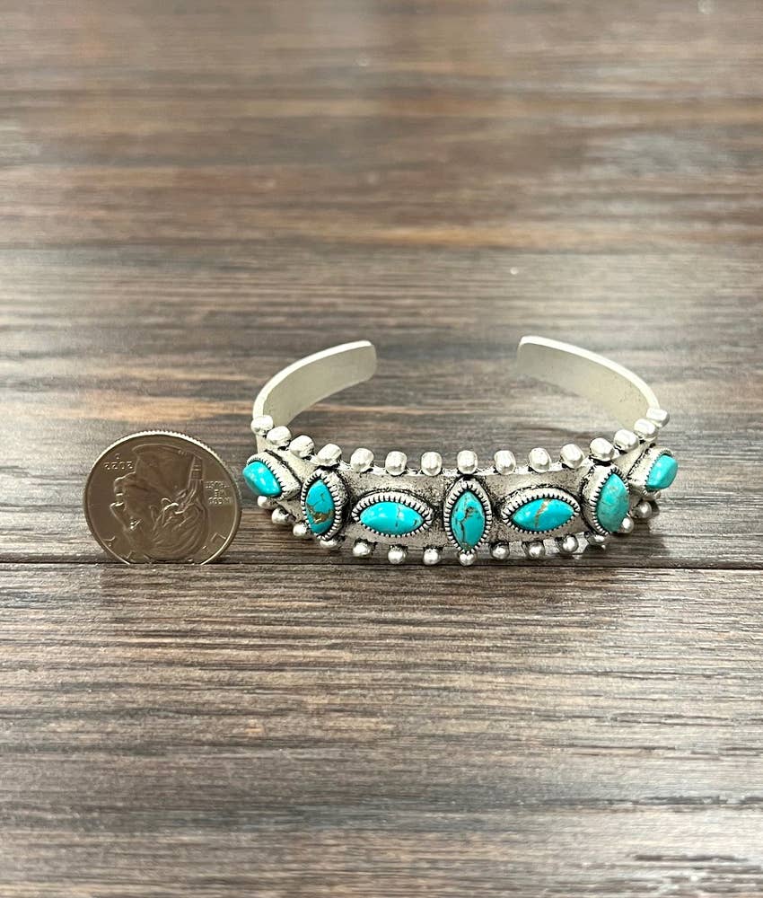 710857, Turquoise Cuff Bracelet