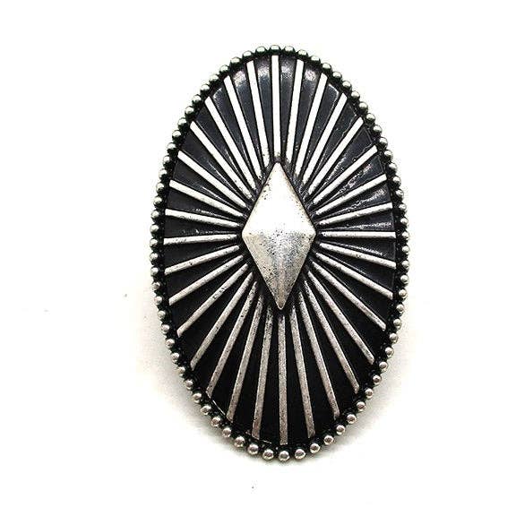 PREORDER Large Concho Cuff Ring