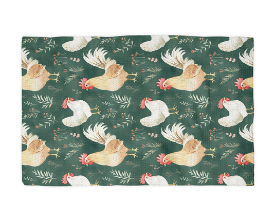 Chicken Collage Farmhouse Coop Homestead Kitchen Towel
