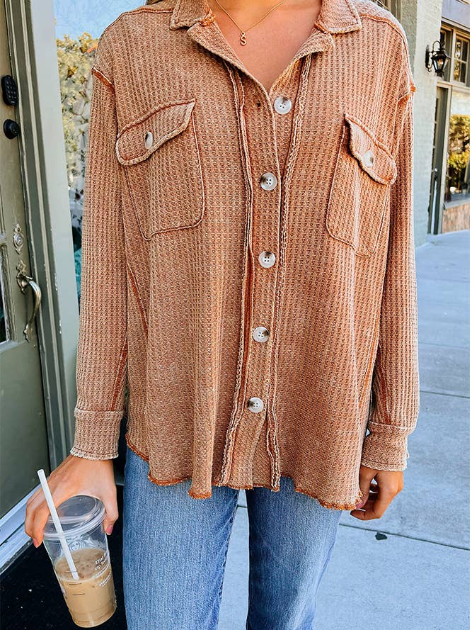 PREORDER Waffle Knit Shacket