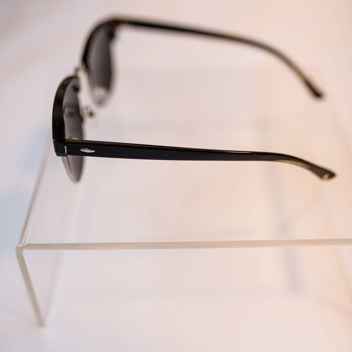 Silver Rimless Sunglasses