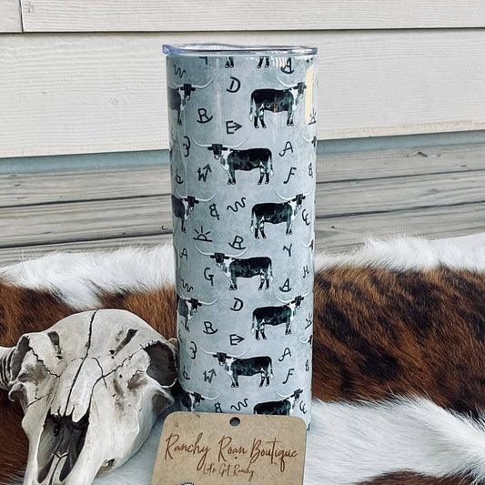 Preorder: Cattle Brand 20oz Skinny Tumbler