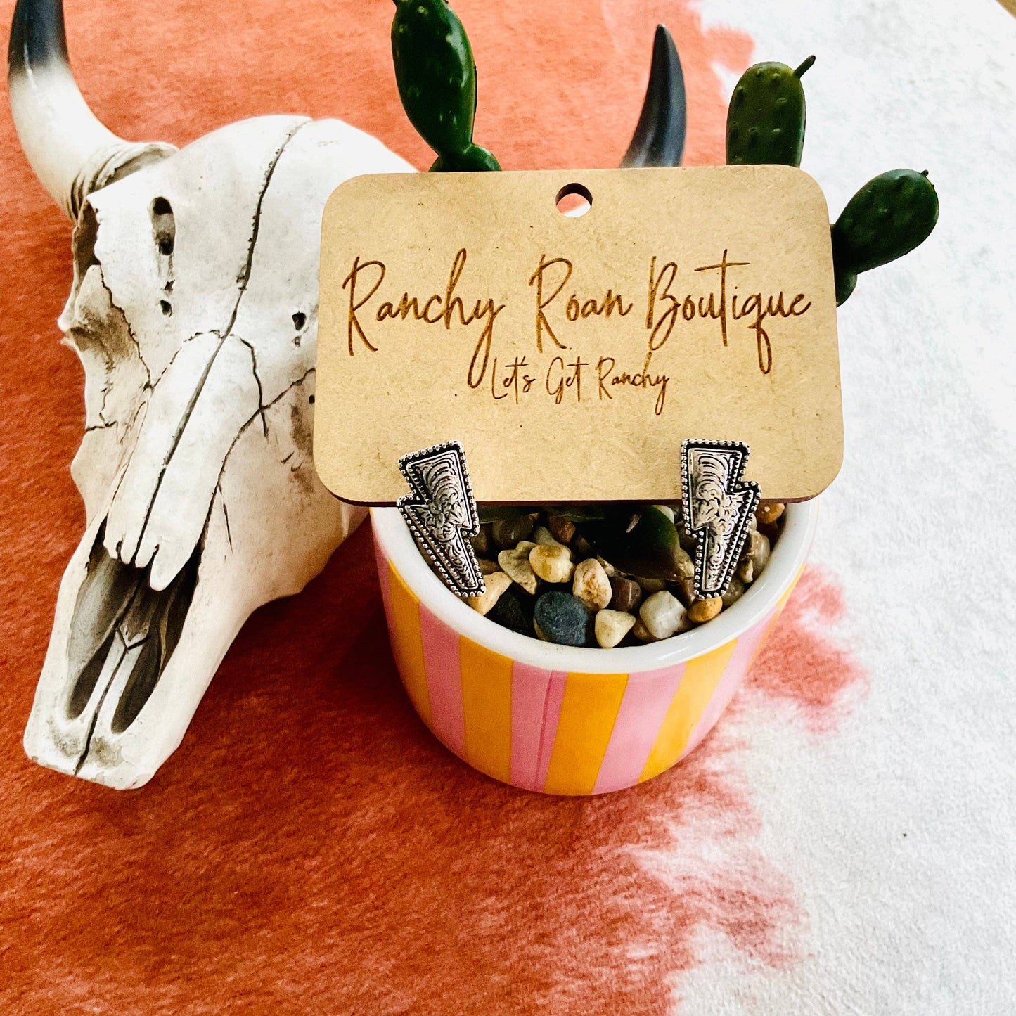 Western Dainty Thunder Stud Earrings