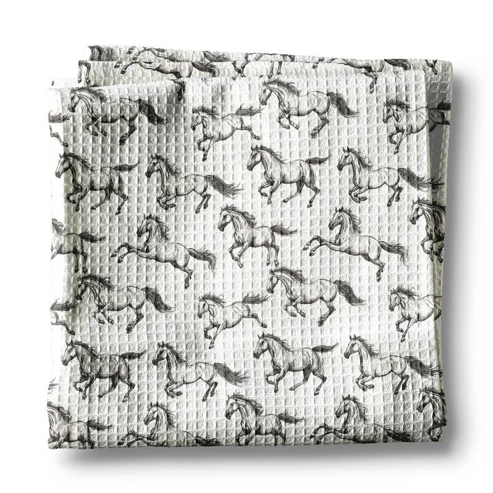 Horse Waffle Kitchen Towels