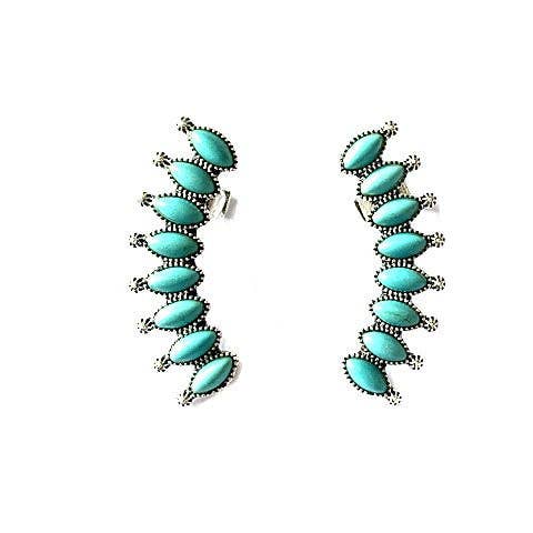 PREORDER Western Turquoise Curved Ear Cuff