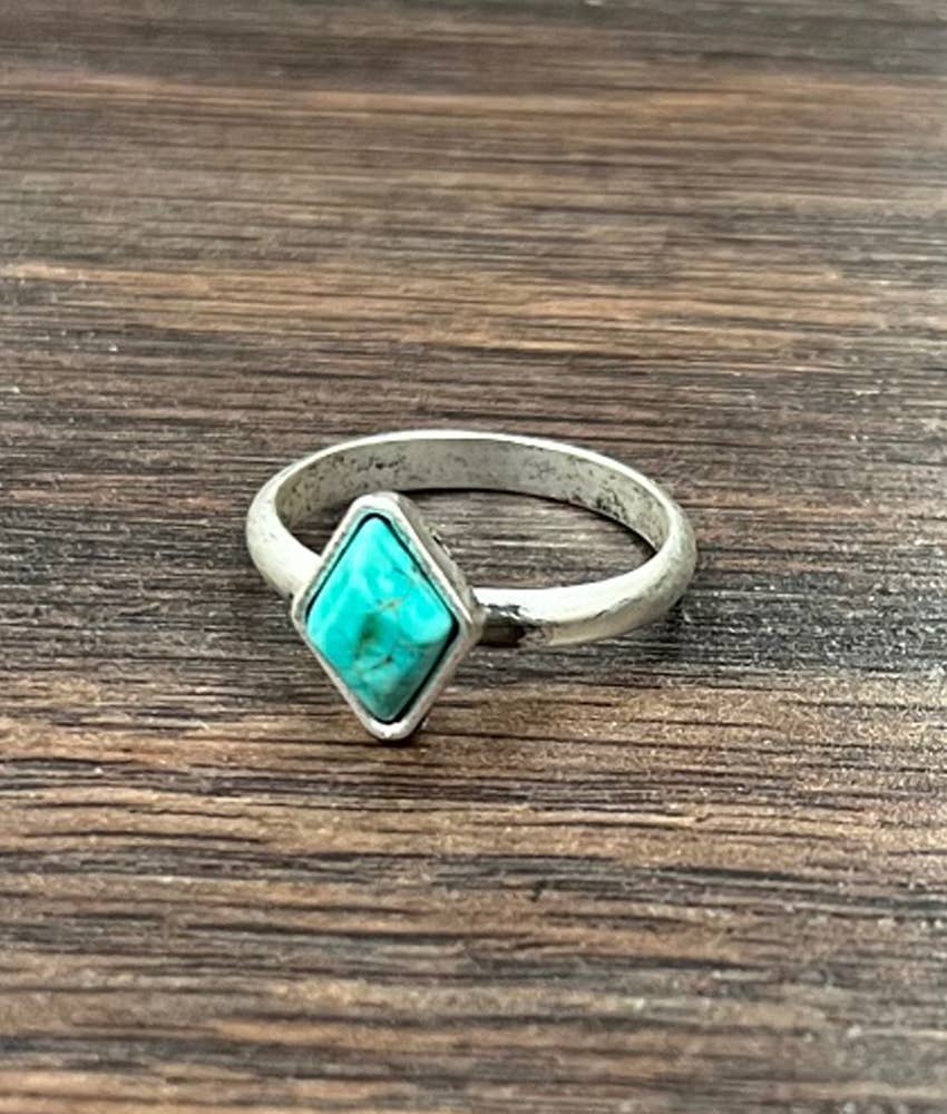 750427, 10mm Turquoise Adjustable Ring