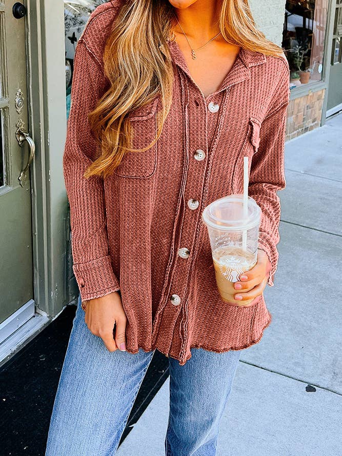 PREORDER Waffle Knit Shacket