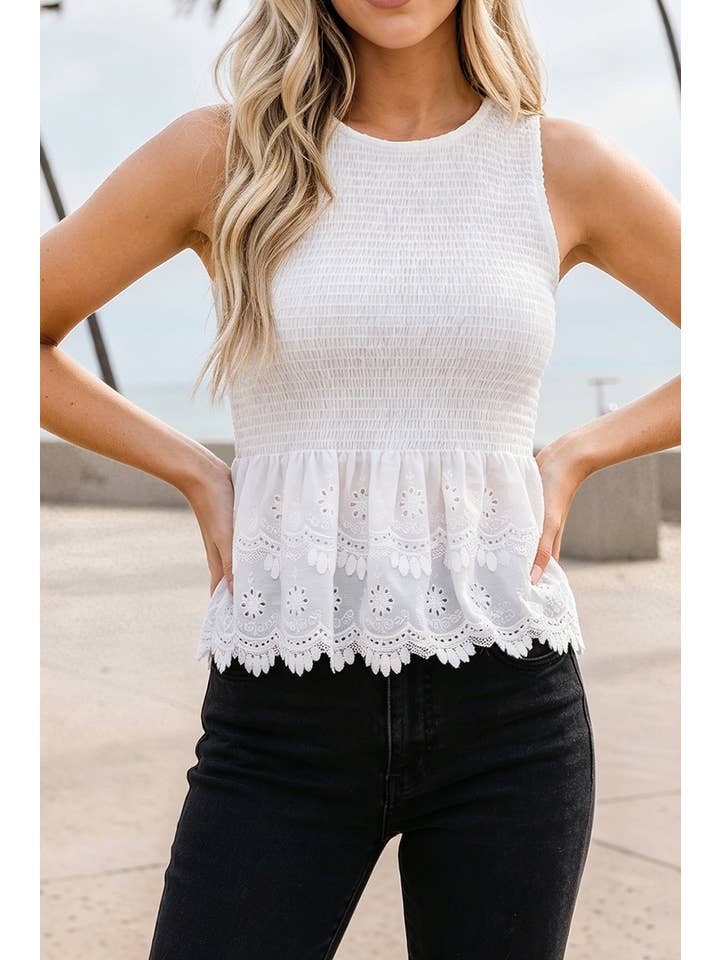 Preorder: Lace Trim Top