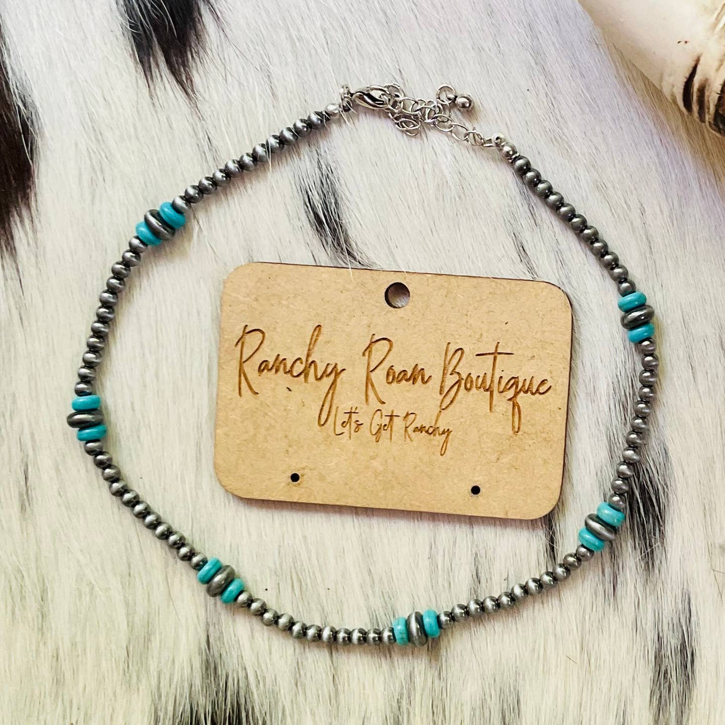 Preorder: Navajo Pearl Turquoise Choker Necklace