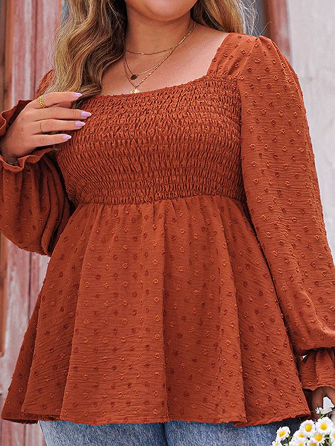 PREORDER Rust Swiss Dot Top