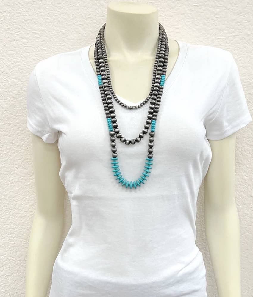 735560, 30" Handmade Navajo Bead Necklace