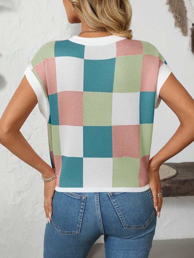Preorder: Color Block Crew Neck Sweater