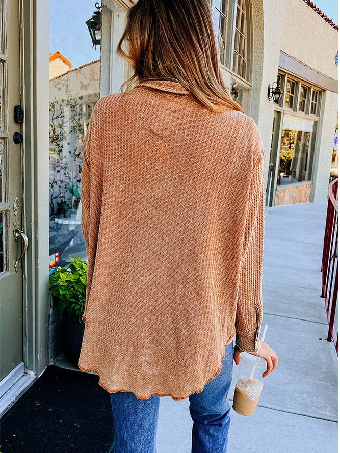 PREORDER Waffle Knit Shacket