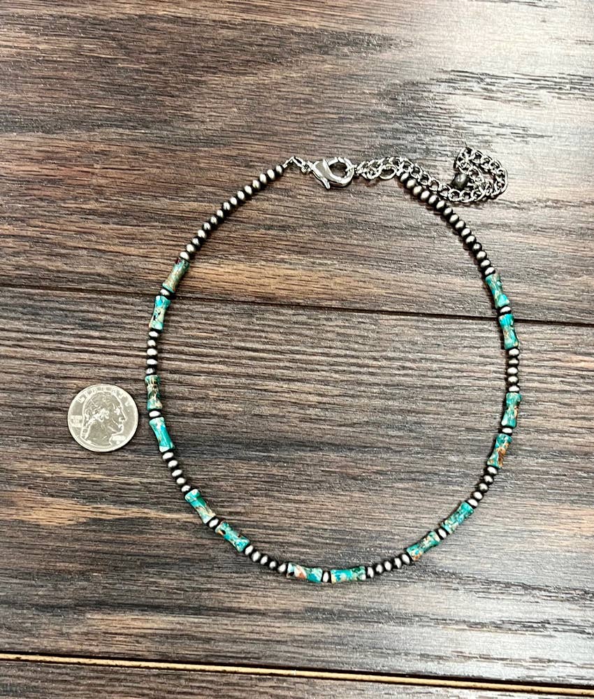 738990, Handmade 16" 12mm Gemstone Necklace