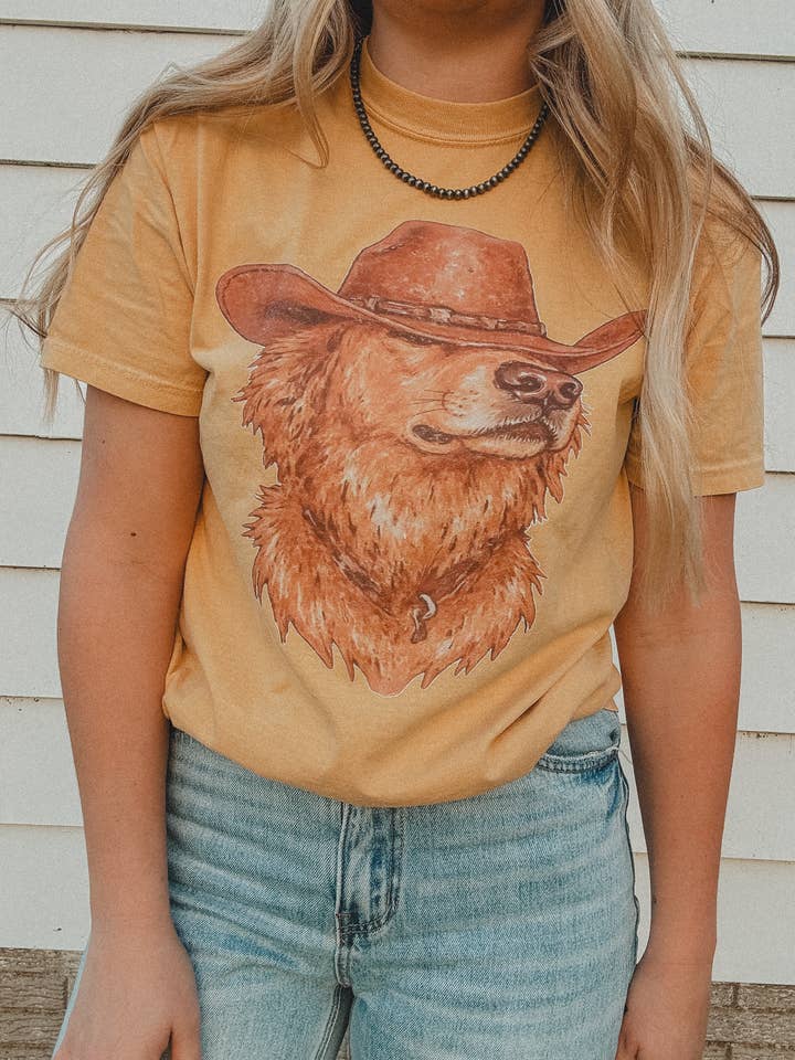 Cowboy Golden Retriever Tee
