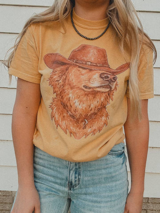Cowboy Golden Retriever Tee