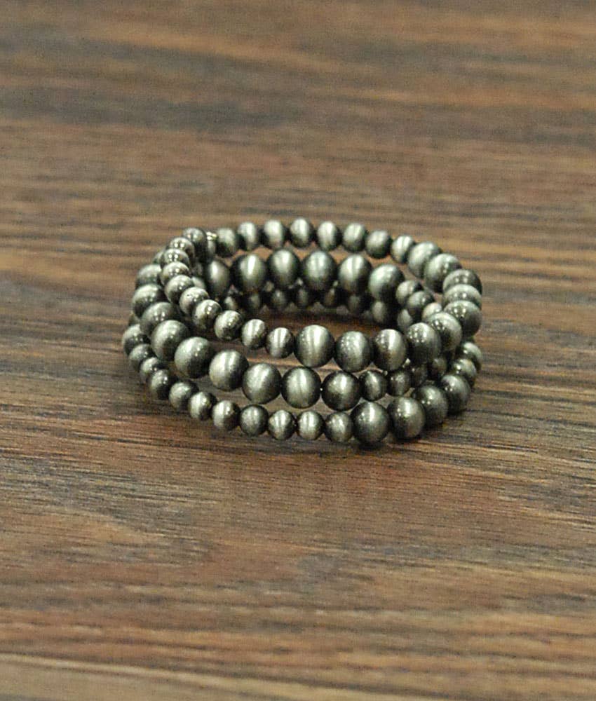 710616, Handmade Navajo Bead Wrap Bracelet