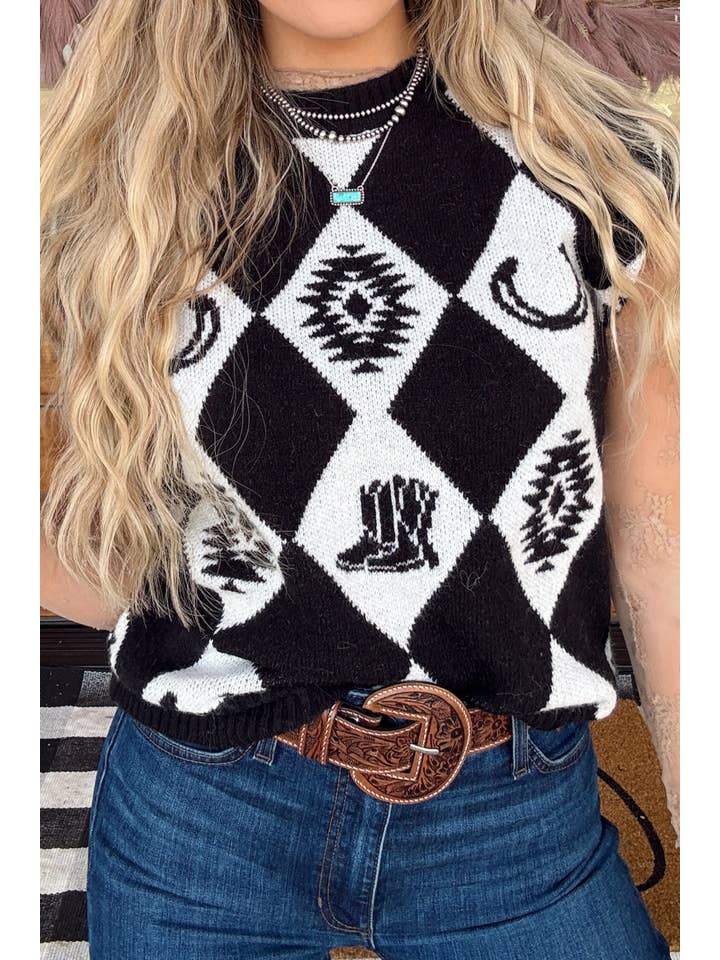 Preorder: Western Colorblock Top