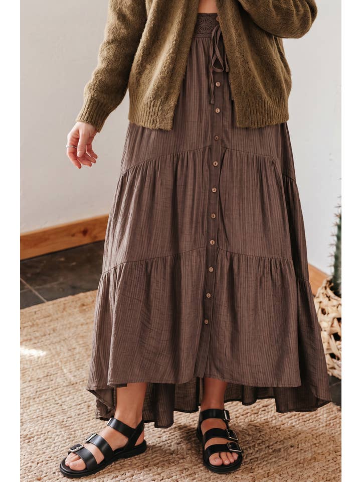 Preorder: Tiered Lace Waistband Skirt