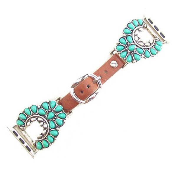 PREORDER Turquoise Blossom Squash Apple Watch Band