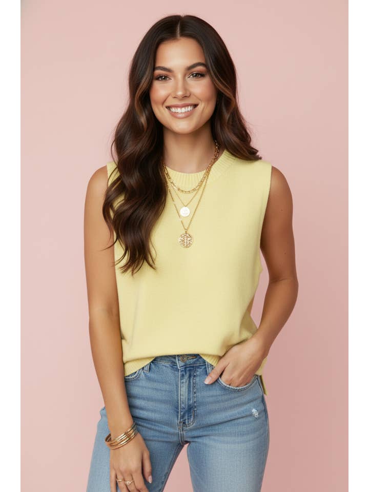 Preorder: Solid High-Low Sweater Top