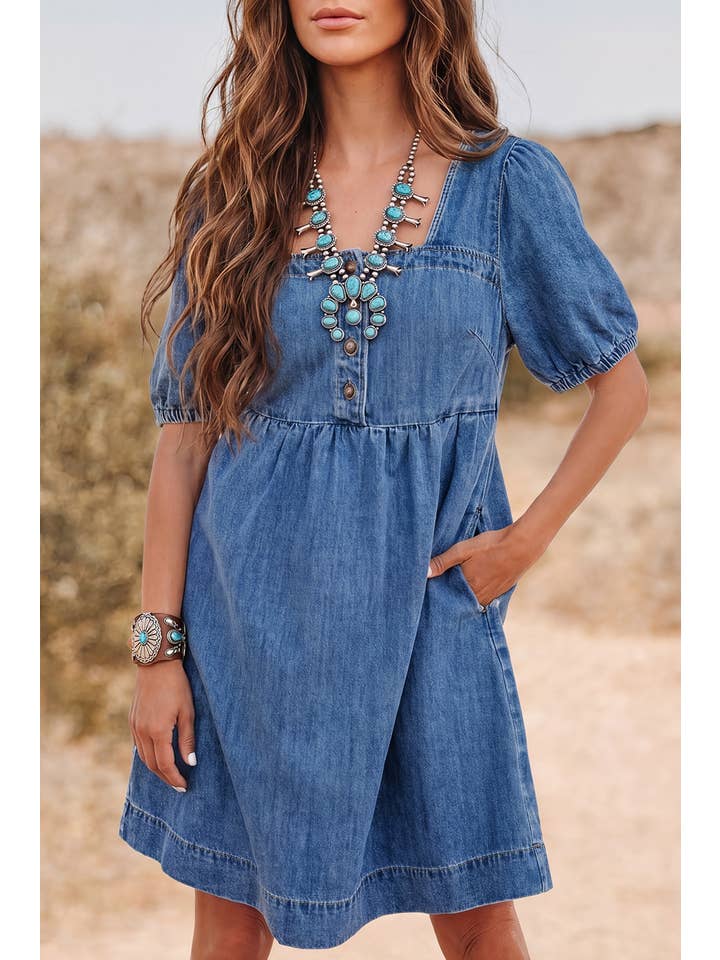 Preorder: Denim Mini Dress