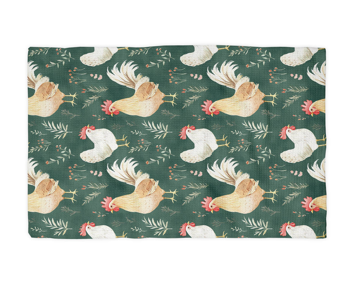 Chicken Collage Farmhouse Coop Homestead Kitchen Towel