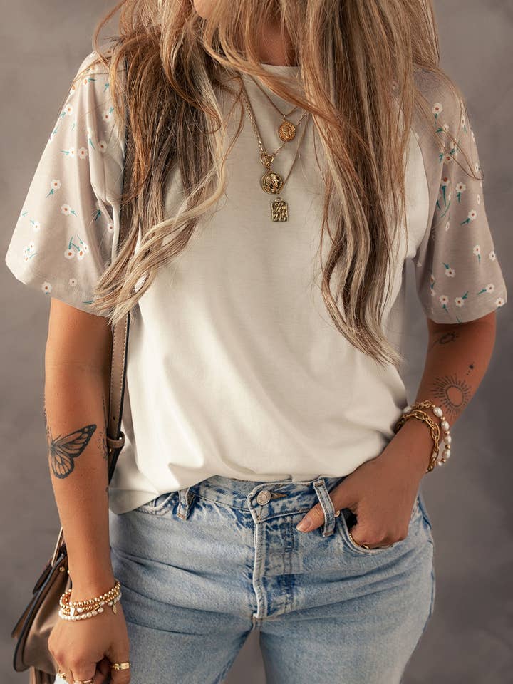 Preorder: Floral Sleeve Blouse