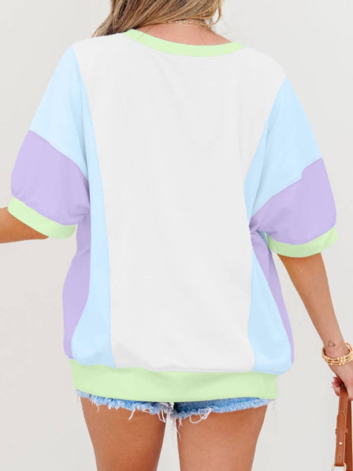 Preorder: Colorblock Patchwork Tee