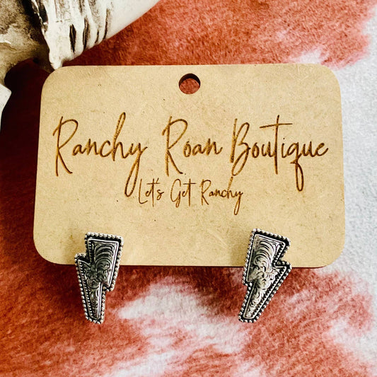 Preorder: Western Dainty Thunder Stud Earrings
