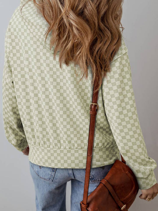 Preorder: Checkered Pocketed Hoodie