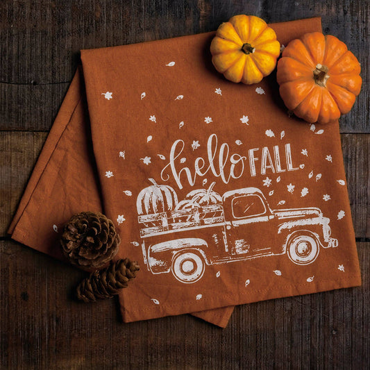 Hello Fall Chalk Kitchen Towel