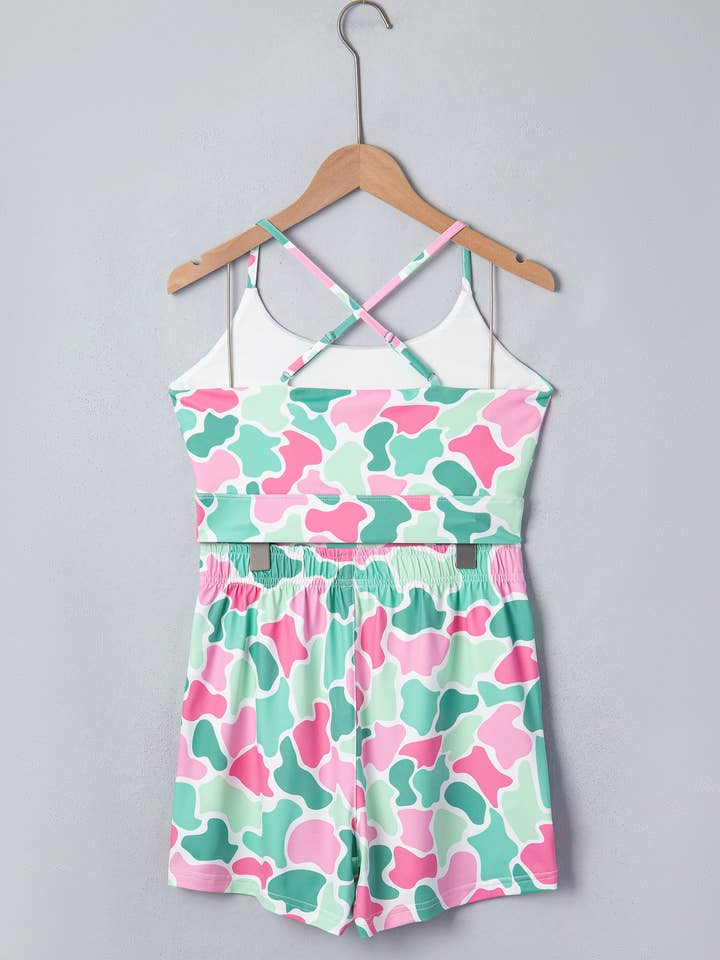 Preorder: Camo Crop Tank and Short Set