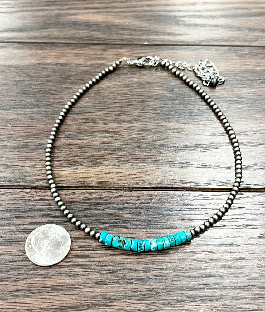 735790, 15" Handmade Navajo Gemstone Necklace
