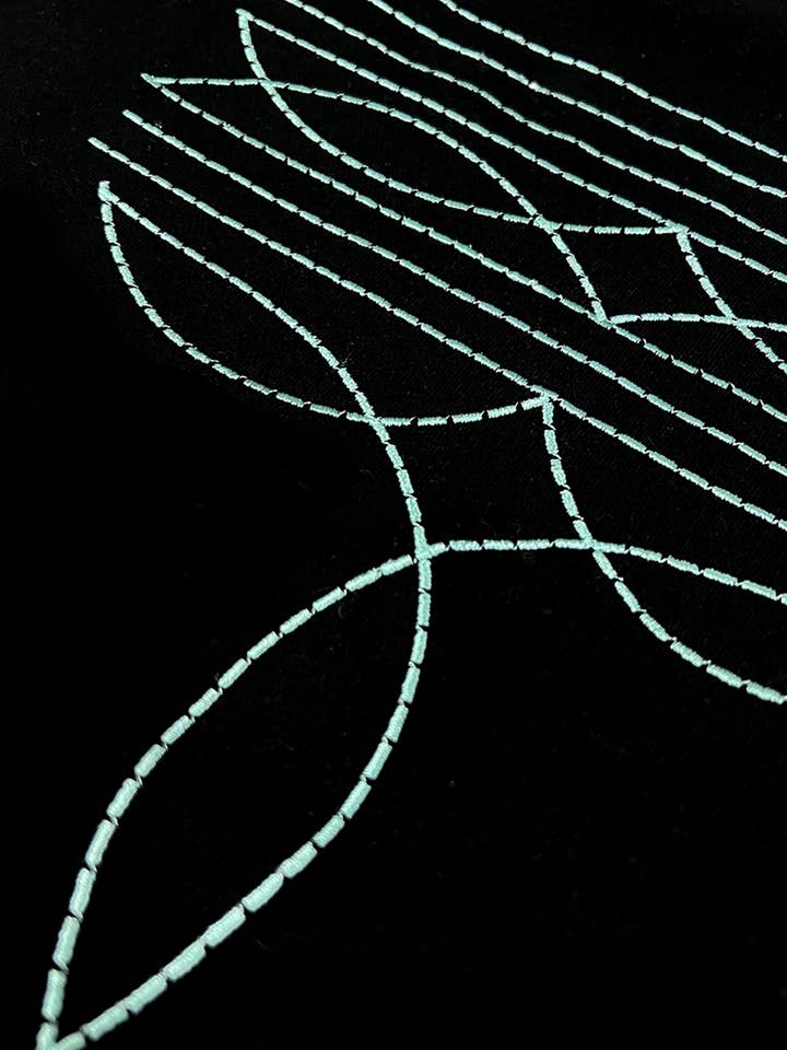 Preorder: Black Western Boot Stitch Tee