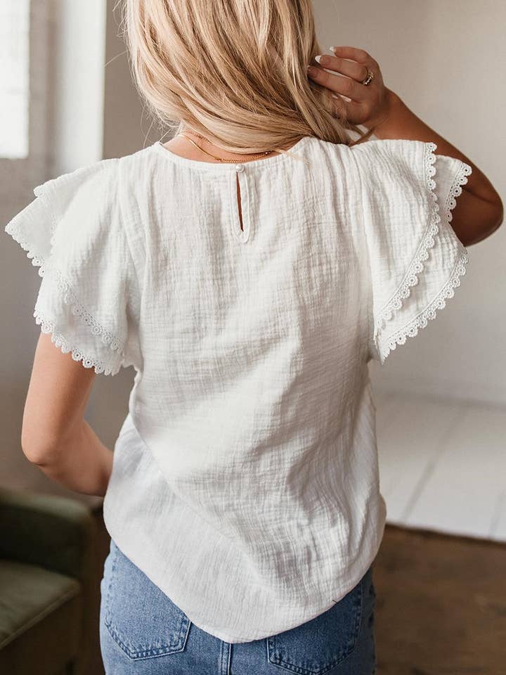 Preorder: Layered Ruffle Sleeve Blouse