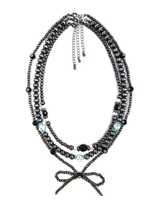 PREORDER Western 3 Layer Navajo Bow Theme Necklace