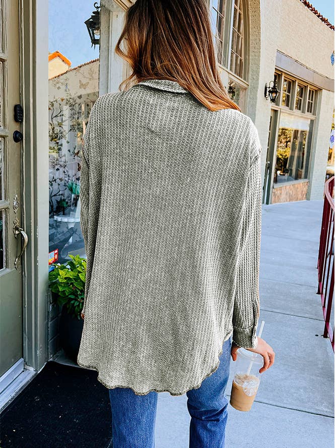 PREORDER Waffle Knit Shacket