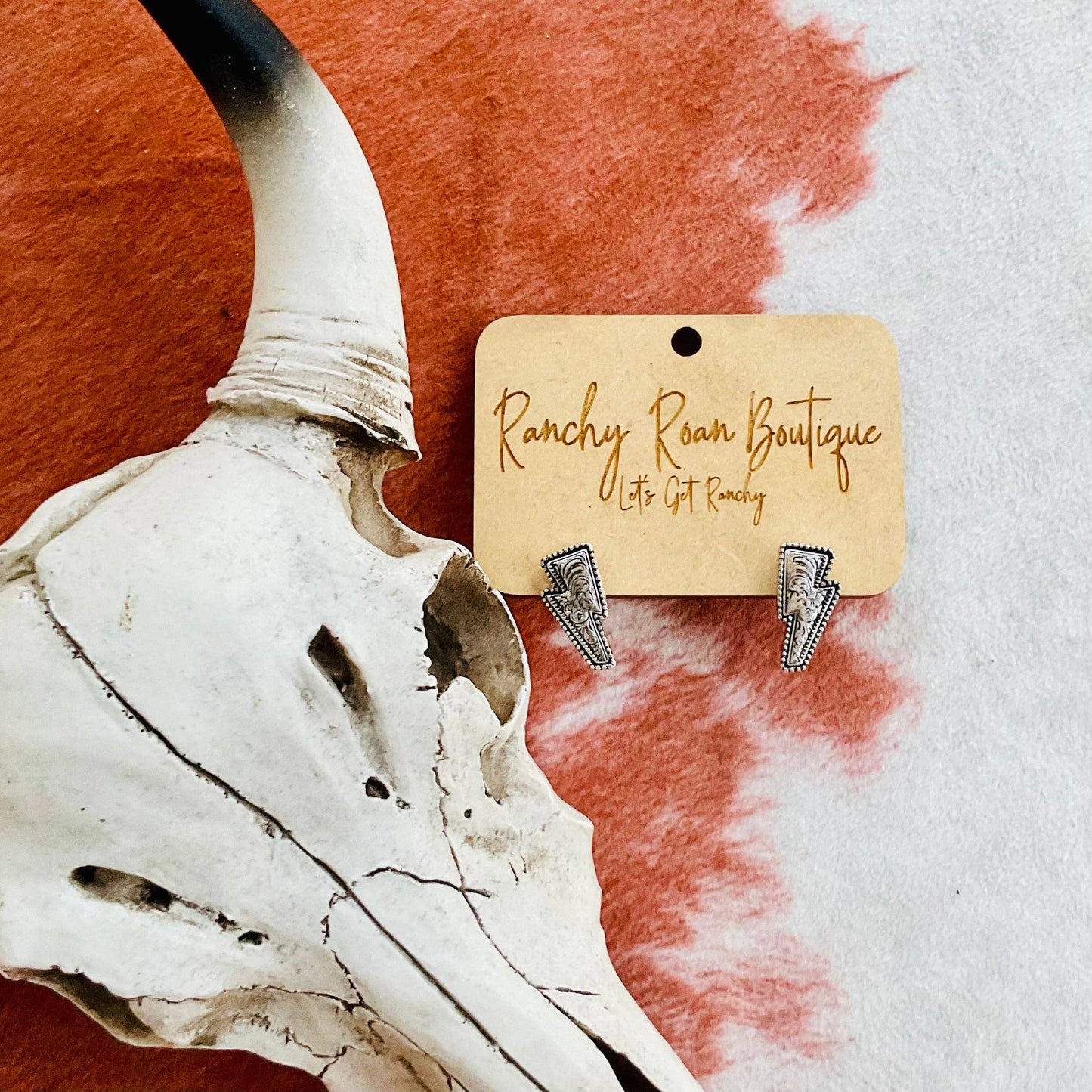 Western Dainty Thunder Stud Earrings