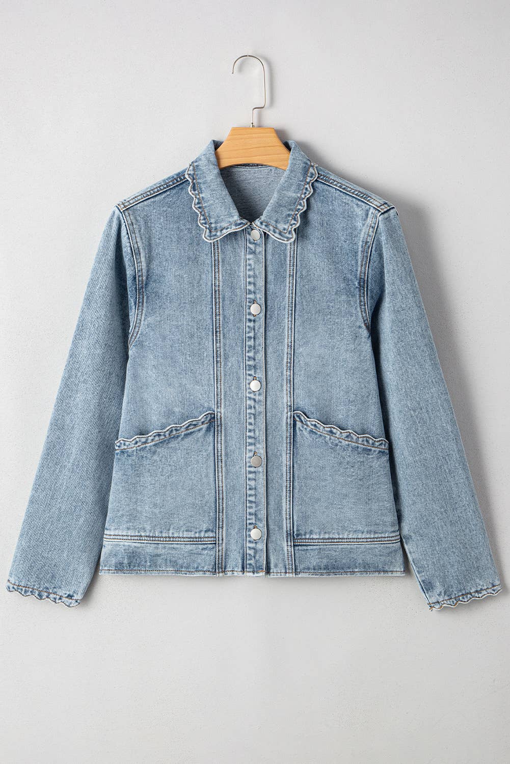 Scallop Denim Jacket