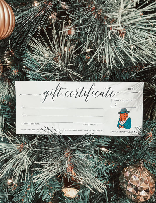 Range + Ruffle Gift Card
