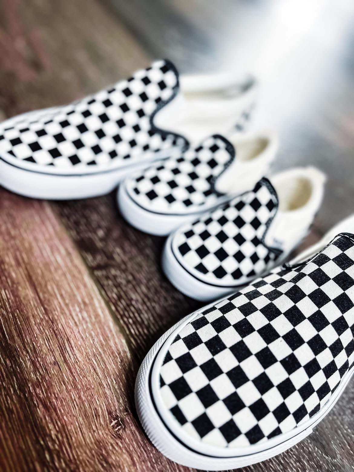 Adult Checkered Slip On Shoes