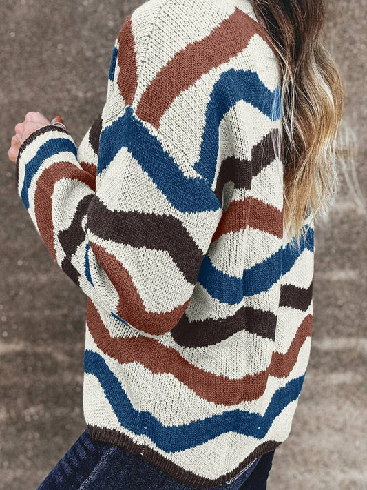 Preorder: Retro Wave Print Sweater