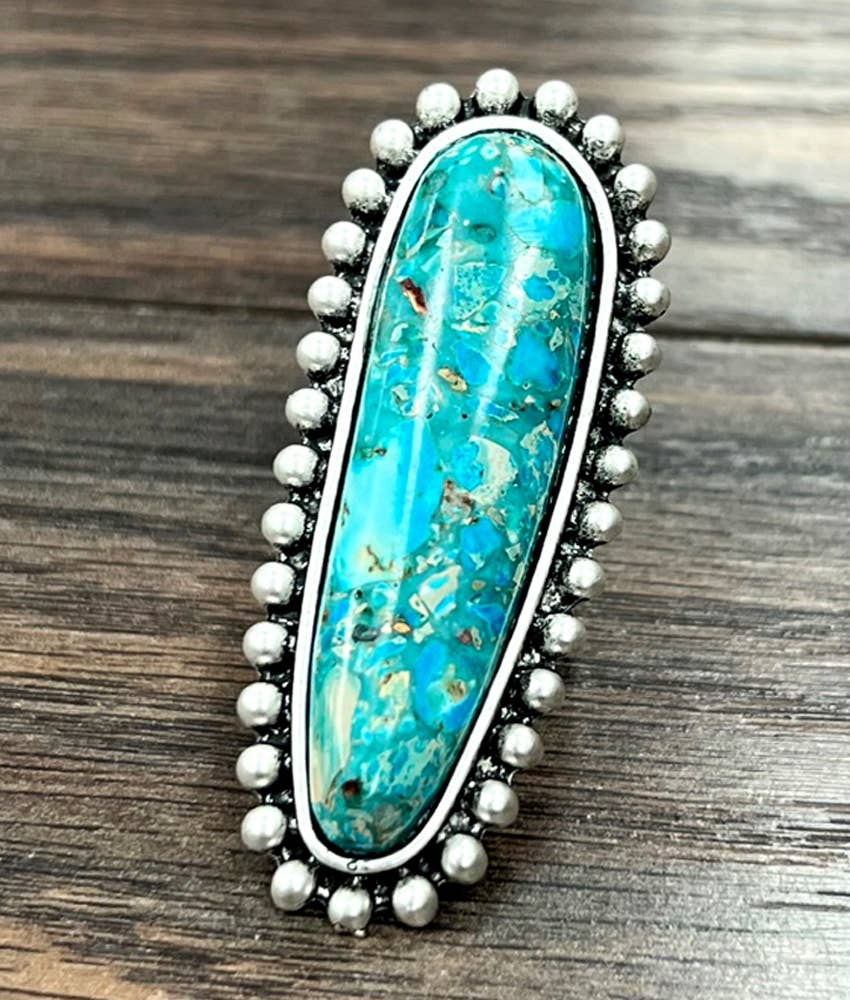 750500, Very Big Gemstone Adjustable Ring