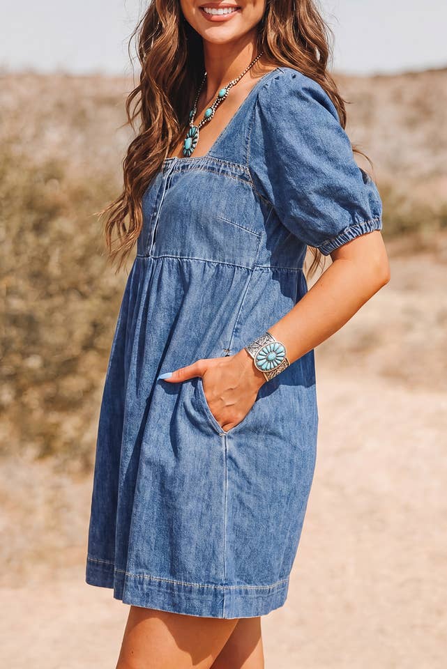 Preorder: Denim Mini Dress