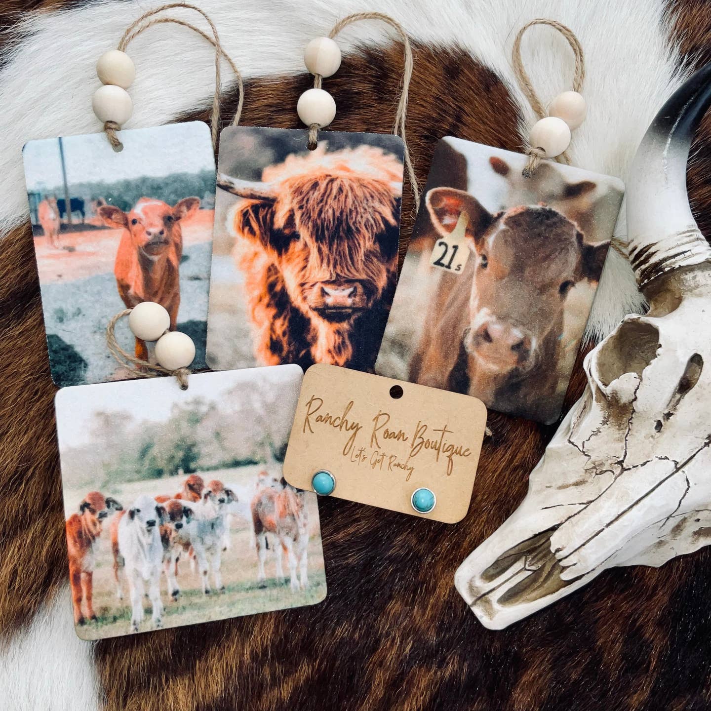 Preorder: Cow Western Cattle Felt Freshie